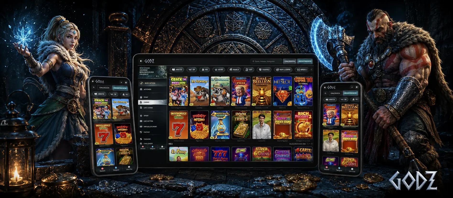 Wie spielst du Godz Casino Slots?